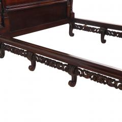 Carved Walnut Marriage Bed C 1890 - 4734592