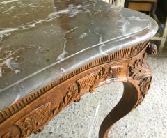 Carved Wood Center Table With Marble Top France Eighteenth Century - 1225168