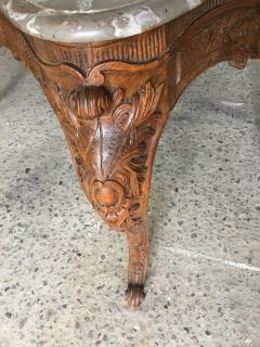 Carved Wood Center Table With Marble Top France Eighteenth Century - 1225171