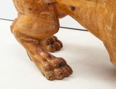 Carved Wood Lion Sculpture - 1691563