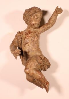 Carved Wooden Cherub 18th Century - 4156812