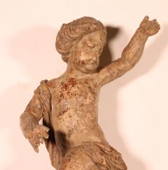 Carved Wooden Cherub 18th Century - 4156815