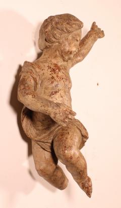 Carved Wooden Cherub 18th Century - 4156816