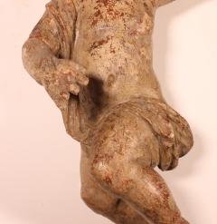 Carved Wooden Cherub 18th Century - 4156818