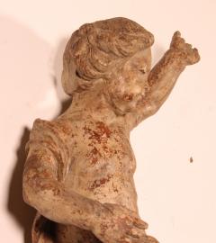 Carved Wooden Cherub 18th Century - 4156819