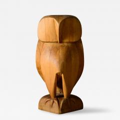 Carved Wooden Owl Sculpture - 329676