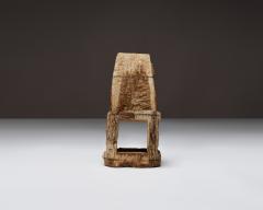 Carved Wooden Stump Chair Belgium Early 20th C - 4695217