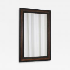 Carved ebonised wood mirror and trompe loeil turshell XIXth c  - 4824508