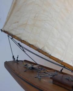 Carved wood racing Yawl - 4134845