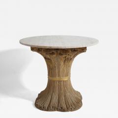 Carved wooden round table 1970s  - 4689433
