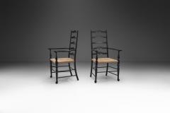 Carver Ladderback Chairs with Leather Seats Europe early 20th century - 3075459
