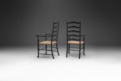 Carver Ladderback Chairs with Leather Seats Europe early 20th century - 3075460