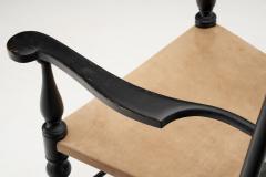 Carver Ladderback Chairs with Leather Seats Europe early 20th century - 3075466