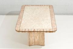 Casa Bique Dining Table Tesselated Stone Brass by Robert Marcius 1970 - 2359824