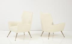 Casa E Giardino Italian Settee Pair of Chairs with Brass Legs Gio Ponti for Casa e Giardino - 2615223