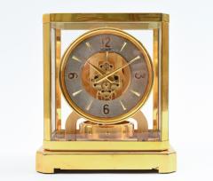 Case Glass Brass Jaeger Le Coultre Mantel Desk Clock - 944957