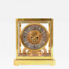 Case Glass Brass Jaeger Le Coultre Mantel Desk Clock - 945801