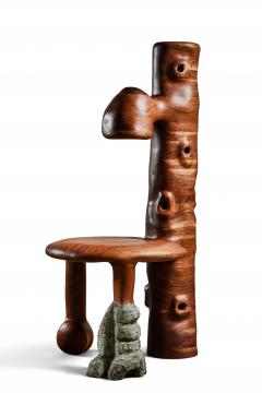 Casey McCafferty Sculptural Walnut Lamp - 1847612