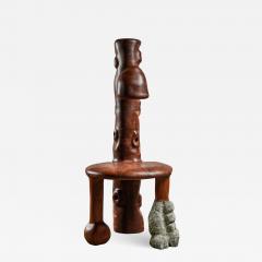 Casey McCafferty Sculptural Walnut Lamp - 1848387