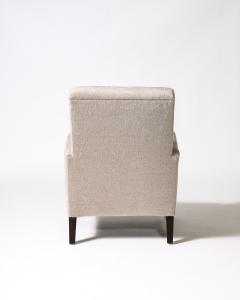Cashmere and Stained Elm Armchair Italy c 1940s - 4207207