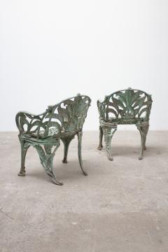 Cast Aluminum Lily of the Valley Garden Chairs a Set of 4 - 4131564