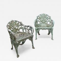 Cast Aluminum Lily of the Valley Garden Chairs a Set of 4 - 4131730