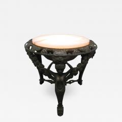 Cast Bronze Coffee Table with an Illuminating Alabaster Top - 1411608