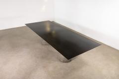 Cast Bronze Metal Twin Pedestal Dining Table by Costantini Beninx In Stock - 4704639