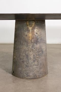 Cast Bronze Metal Twin Pedestal Dining Table by Costantini Beninx In Stock - 4704642
