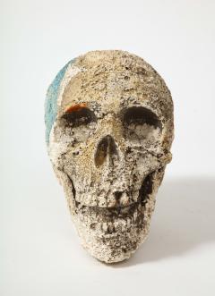 Cast Concrete Sculpture of a Skull - 3228615