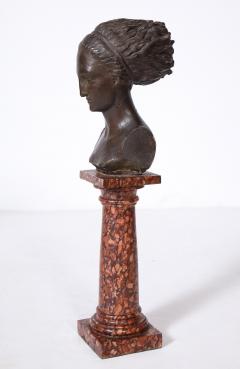 Cast Gesso Bust of a Classical Roman Woman - 1941152