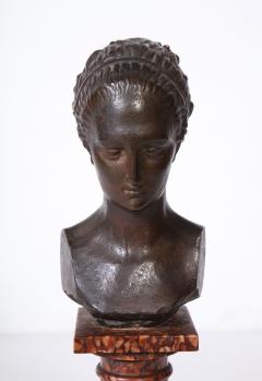 Cast Gesso Bust of a Classical Roman Woman - 1941158