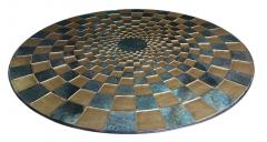 Cast Glass Bronze Op Art 54 Dining Table CA Studio 1980s - 4370293