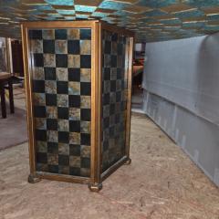 Cast Glass Bronze Op Art 54 Dining Table CA Studio 1980s - 4370305