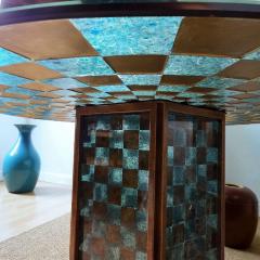 Cast Glass Bronze Op Art 54 Dining Table CA Studio 1980s - 4370306