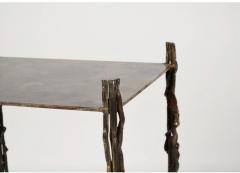 Cast Iron Faux Bois End Table Stand - 3456774