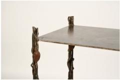 Cast Iron Faux Bois End Table Stand - 3456777