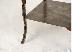 Cast Iron Faux Bois End Table Stand - 3456778