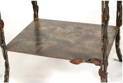 Cast Iron Faux Bois End Table Stand - 3456780