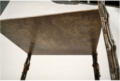 Cast Iron Faux Bois End Table Stand - 3456782