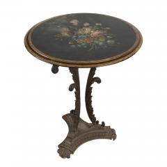 Cast Iron Side Table With Painted Slate Top - 2979152