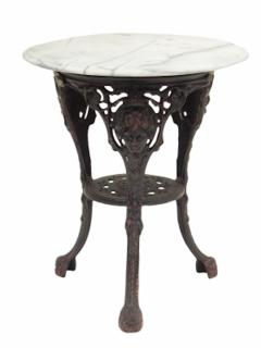 Cast Iron and Marble Ocassional Tables - 1756298