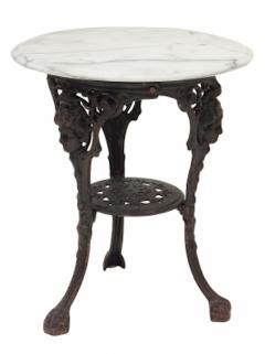 Cast Iron and Marble Ocassional Tables - 1756301