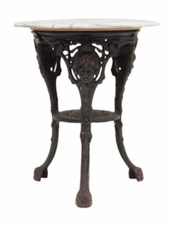 Cast Iron and Marble Ocassional Tables - 1756302