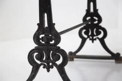 Cast iron English Outside Table Victorian in black and Wood - 3652547