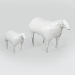 Catherine Blanc LULU JUNIOR Pair of sheep garden sculptures - 3866263