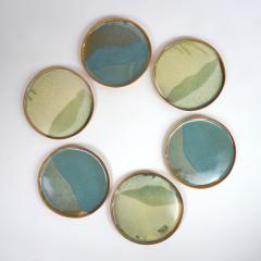 Catherine Bonte Navarrot SET OF 6 GLAZED STONEWARE PLATES 24 CM - 2100061