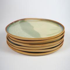 Catherine Bonte Navarrot SET OF 6 GLAZED STONEWARE PLATES 24 CM - 2100067