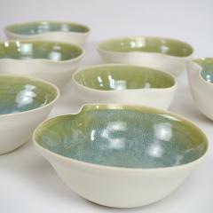 Catherine Bonte Navarrot SET OF 9 GLAZED PORCELAIN CUPS - 2100051