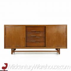 Cavalier Furniture Mid Century Brass and Walnut Lowboy Dresser - 3688228